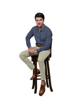 DARK BLUE WITH WHITE CHECK COTTON SHIRT